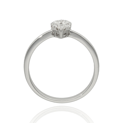 Fehér arany gyűrű 52-es méret (B15412_4I)